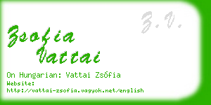 zsofia vattai business card