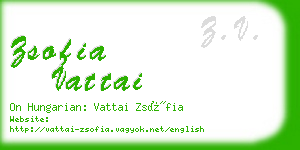 zsofia vattai business card